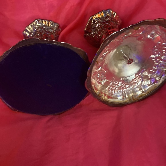2 silver looking vintage Candle holders looking great any formal meal set of 2 - Picture 7 of 9